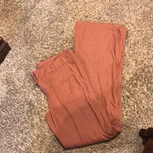 Wide leg linen pants